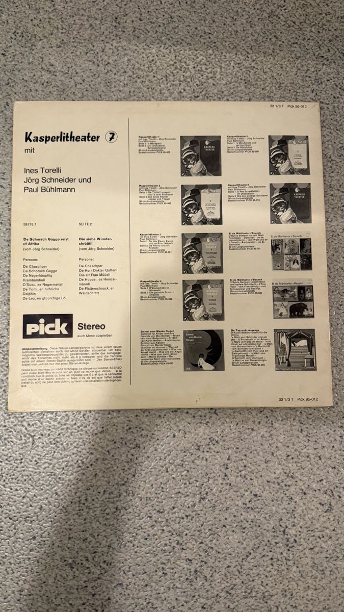 Dischi in vinile: Kasperli Theater Schallplatte 7  – Usato da Eschenbach SG venduto da MarThu 1