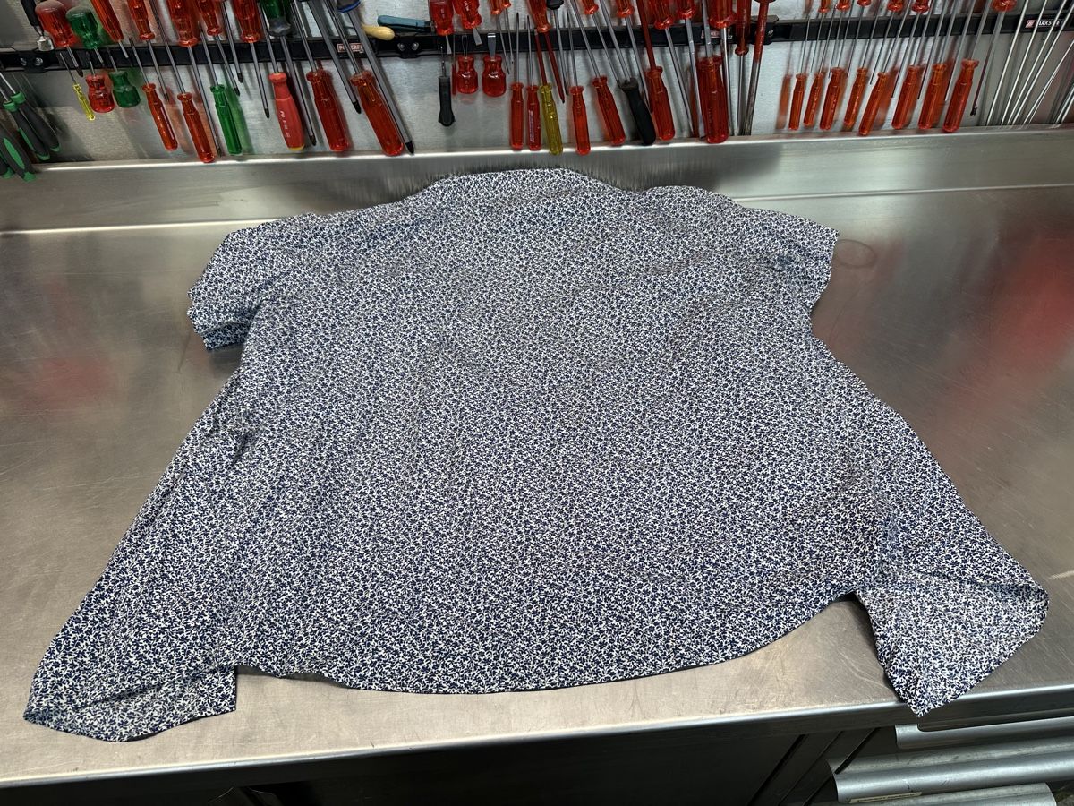 Camicie: Herren Hemd Canda blau weiss gemustert – Usato da Schwende venduto da weesli 4