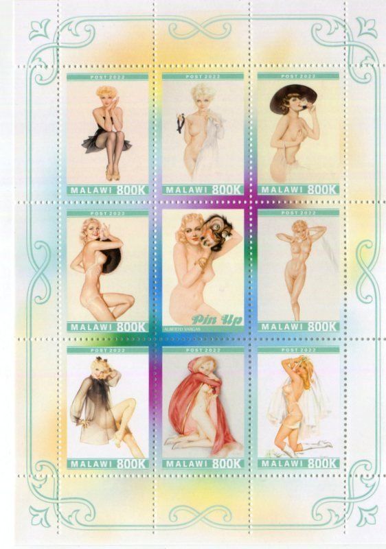 Alle Briefmarken: Block "Pin-up". Malawi – Neu und originalverpackt aus Basel von Butsch5