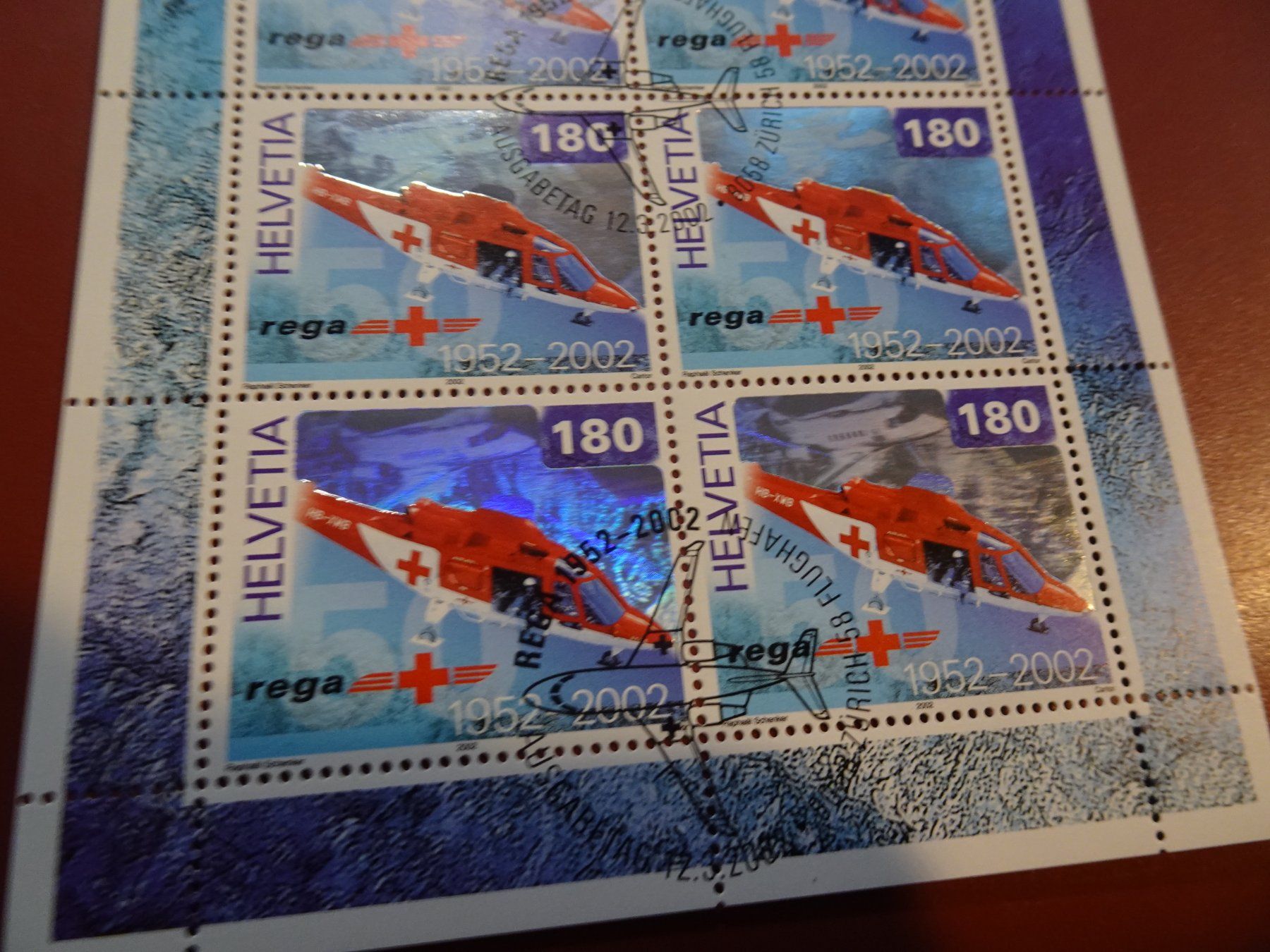 Alle Briefmarken: 2002, KLEINBOGEN, AUSGABETAG, REGA – Neu (gemäss Beschreibung) aus Eschenbach SG von eDaisy 1