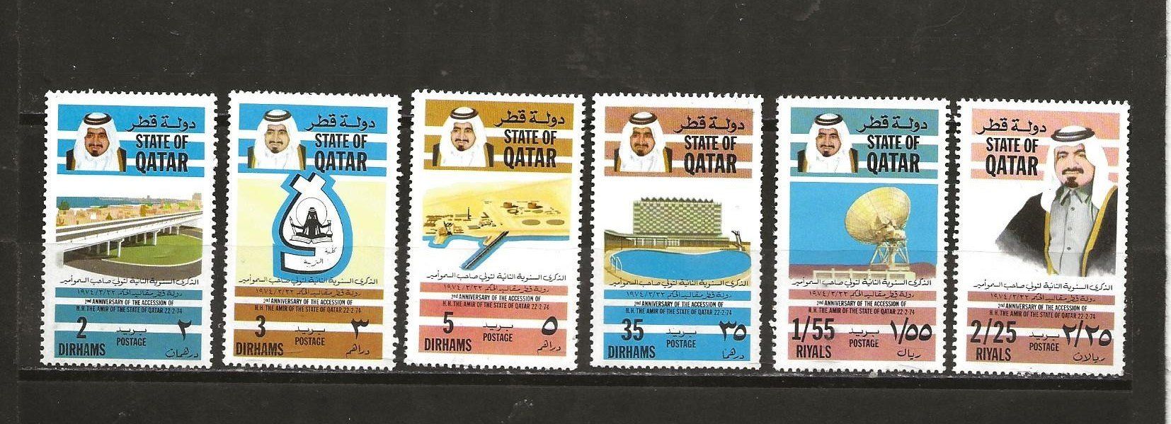 Tutti i francobolli: Qatar Série complète ** 1974 – Nuovo (secondo la descrizione) da Sion venduto da PierreP01