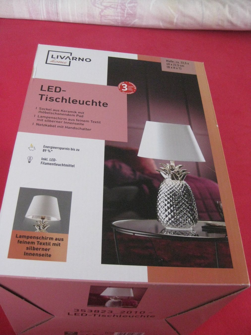 Lampade: Noble ANANAS LED Tischleuchte in SILBER – Nuovo e nell'imballaggio originale da Romanshorn venduto da Wazoohandlung