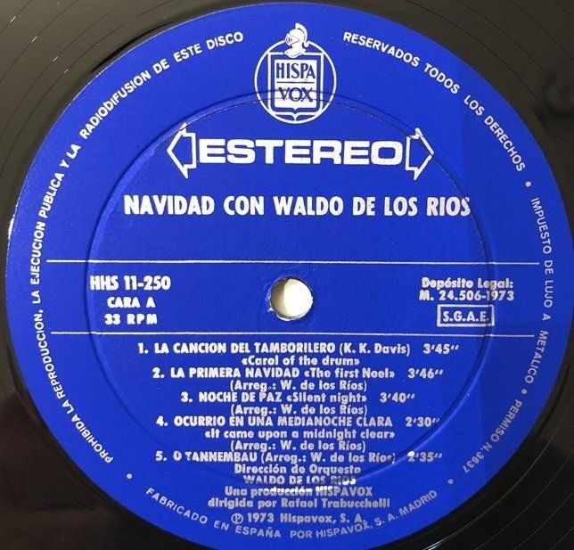 Dischi in vinile: Navidad con Waldo De Los Rios (LP, 1973) – Usato da Grüningen venduto da Qgtr5J8a 2