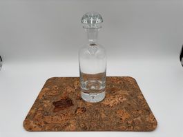 Glaskaraffe Whisky mit Glaszapfen Pilz Form mundgeblasen