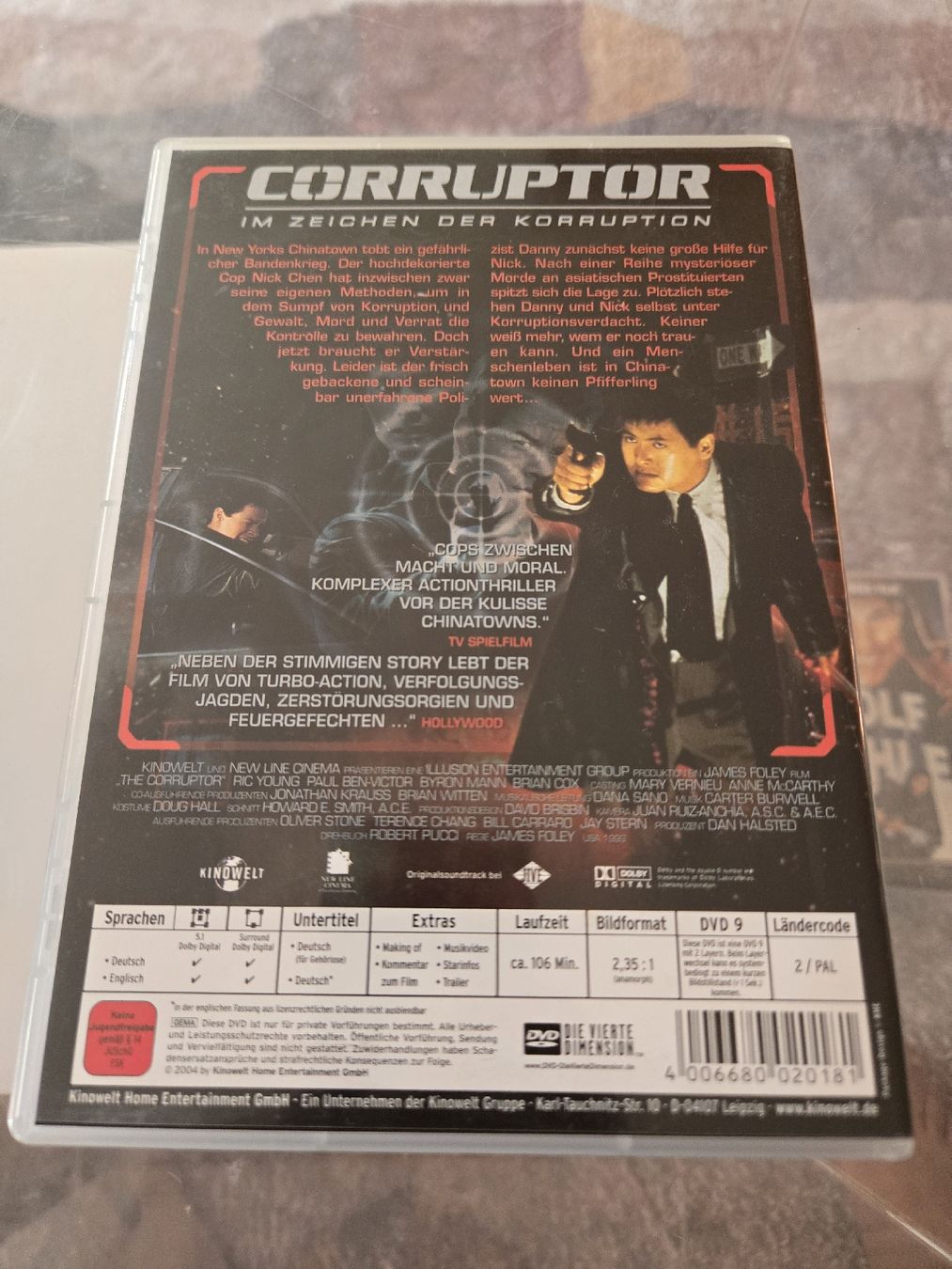 Tutti i DVDs: Corruptor DVD – Usato da Bussigny venduto da Kfdlt 1