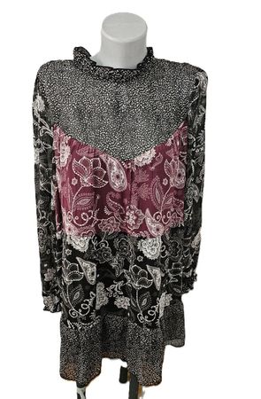 Tunika von ZARA Gr. L Boho Romance Hippie Paisley