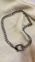 Collana argento con chiusura a moschettone unisex