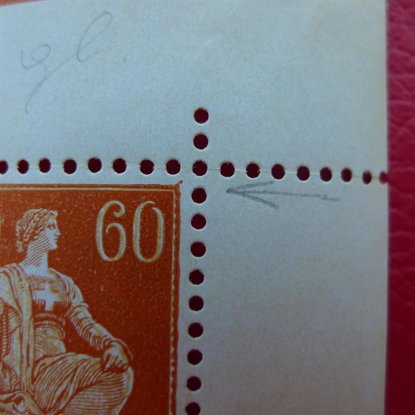 Alle Briefmarken: 1918: Nr.140 Eckrandstück mit farbigem Bogenrand! Kat: 80.-+ – Gebraucht aus Sursee von Luzernerraute 2