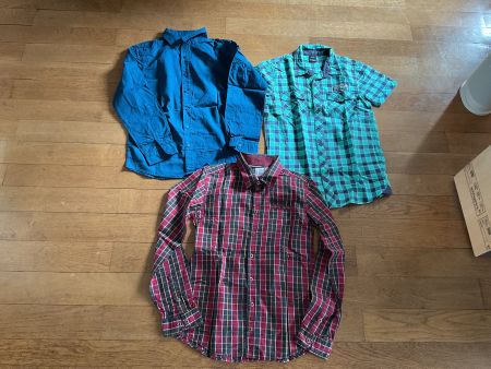 3 Hemden Jungs 158 / 164  Kleiderset Kleiderpaket 12 - 14 J.