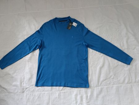 Neues blaues Herren-Sweatshirt aus 100 % Baumwolle, sweat st