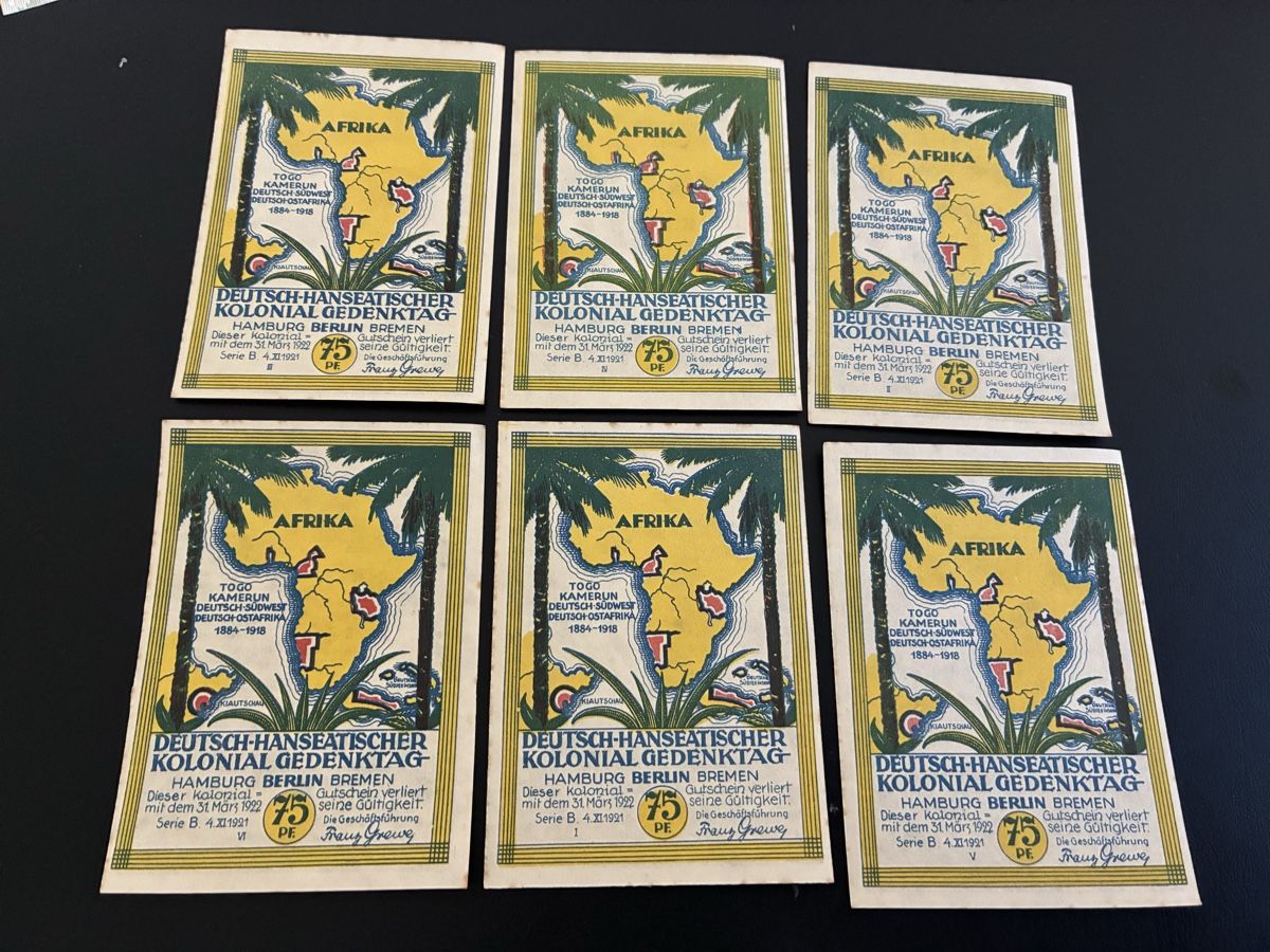 Banconote: 6 verschiedene notgeld  – Nuovo (secondo la descrizione) da Dällikon venduto da Woldbanknoten 1