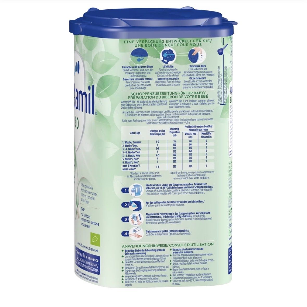 Aptamil Cibi & Specialità: Aptamil BIO 1 - 25.07.2026 - 800g. – Nuovo e nell'imballaggio originale da St. Gallen venduto da Sonja-SG 2