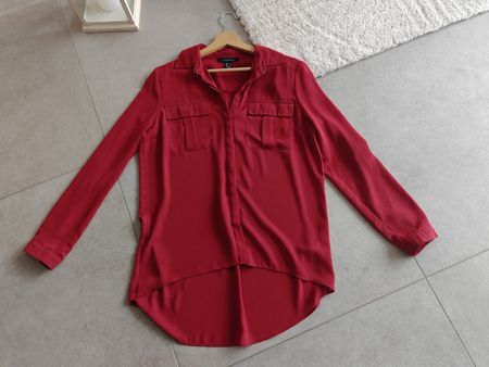 Chemisier rouge Atmosphere, taille 38 - Parfait pour l'été!