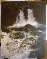 Schönes Wandbild, Wasserfall im Wald,