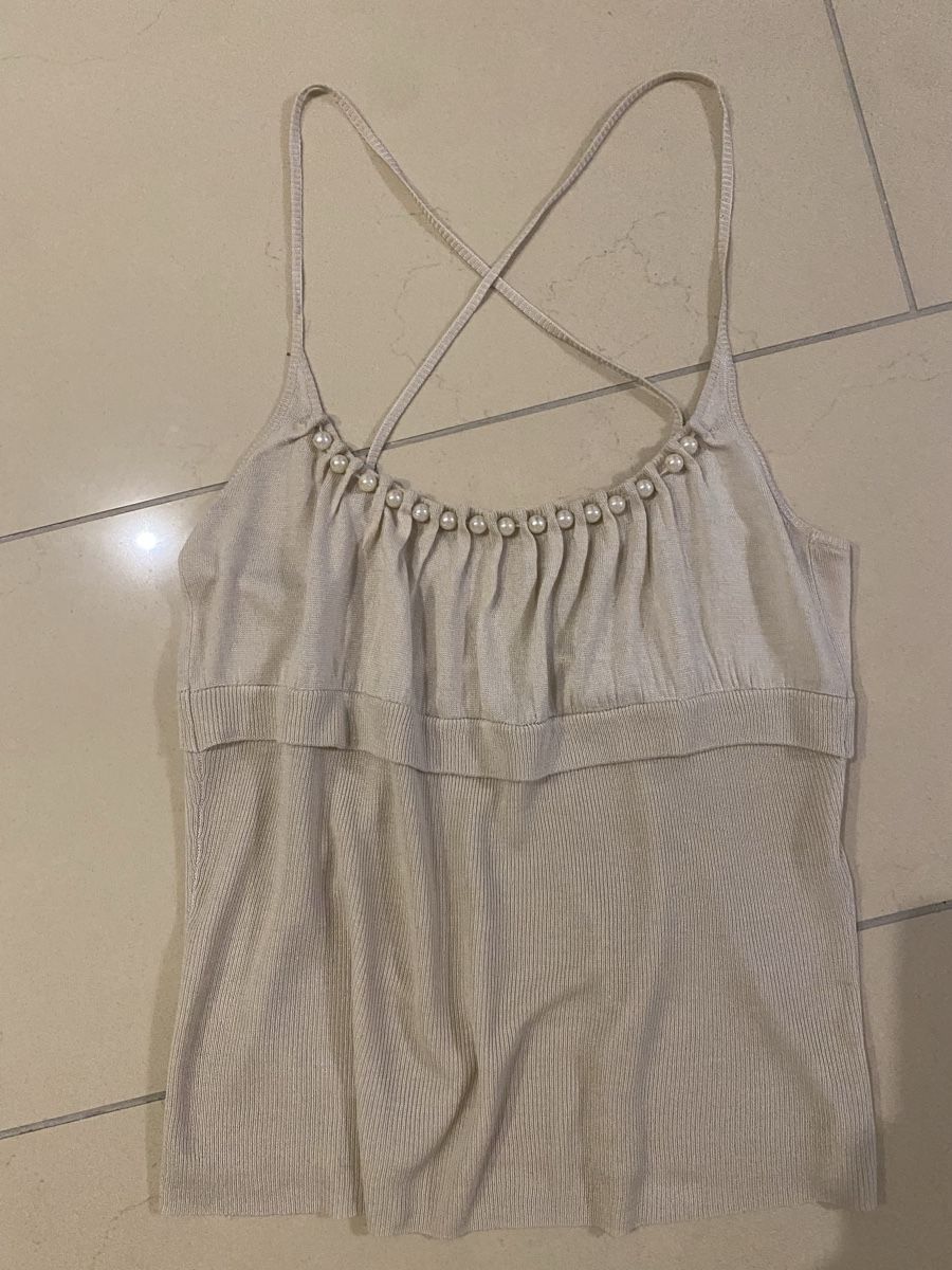 Kookai Tops: Kookai Trägertop mit Perlen Beige Gr. 38 – D'occasion à Rorschach par Lauraq12 2
