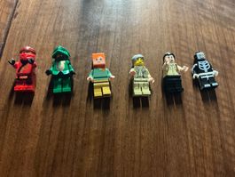 LEGO Minifiguren Set, 6 Stück, Ninjago, Starwars & Minecraft