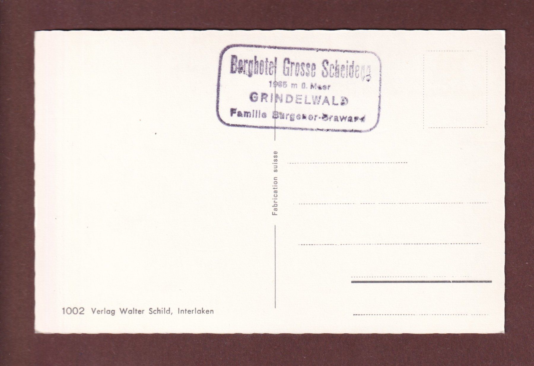 Cartoline postali: GROSSE SCHEIDEGG - Eiger – Usato da Pully venduto da nicecards-shop 1