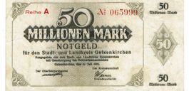 Gelsenkirchen 50 Mil.Mark Reihe A SN rot 21.07.1923 SS++-VZ