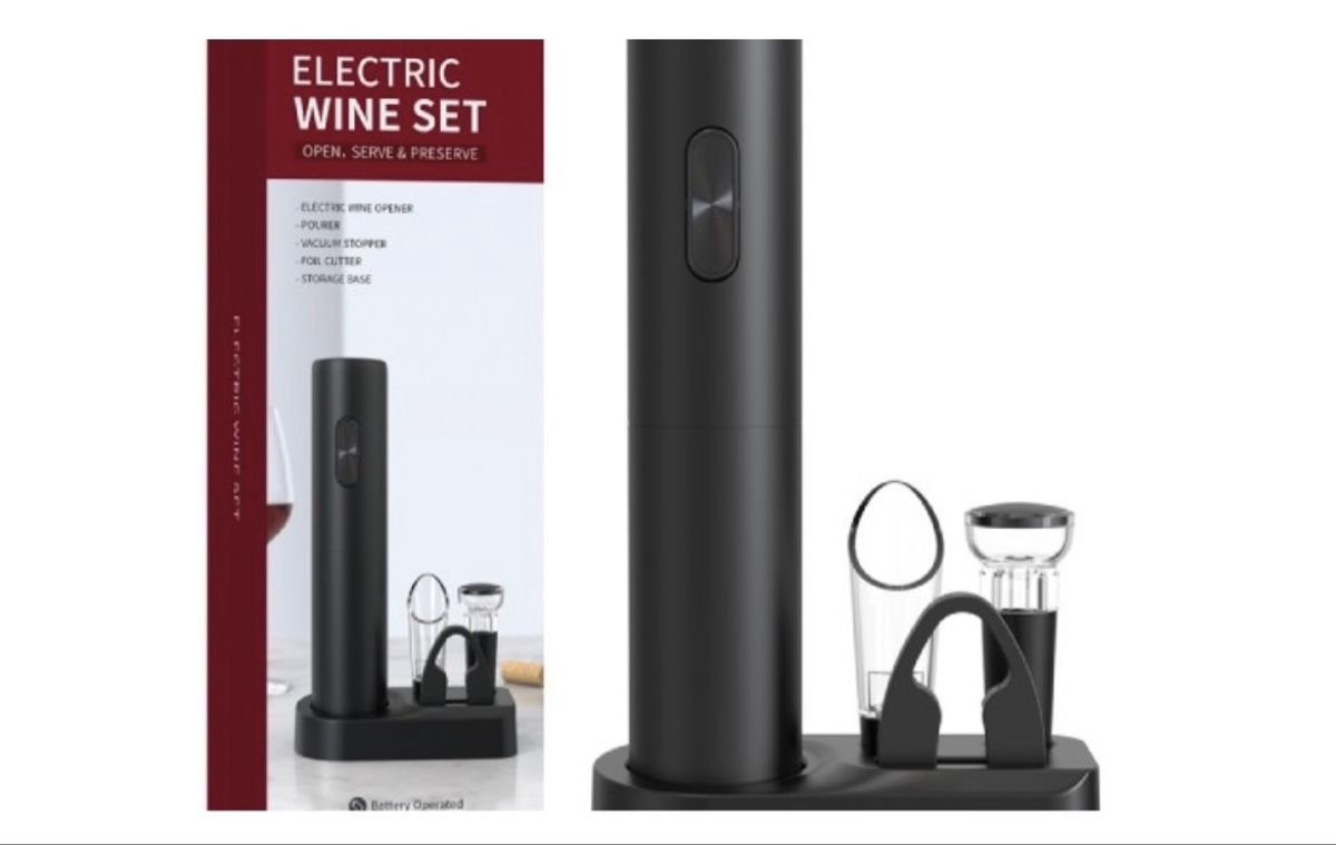 Flaschenöffner & -verschlüsse: Elektrischer Korkenzieher mit Zubehör – Neu und originalverpackt aus Däniken SO von SoaR666