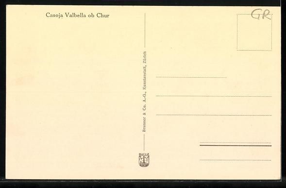 Cartoline postali: AK Chur, Casoja Valbella – Usato da Berlin venduto da bartko-reher 1