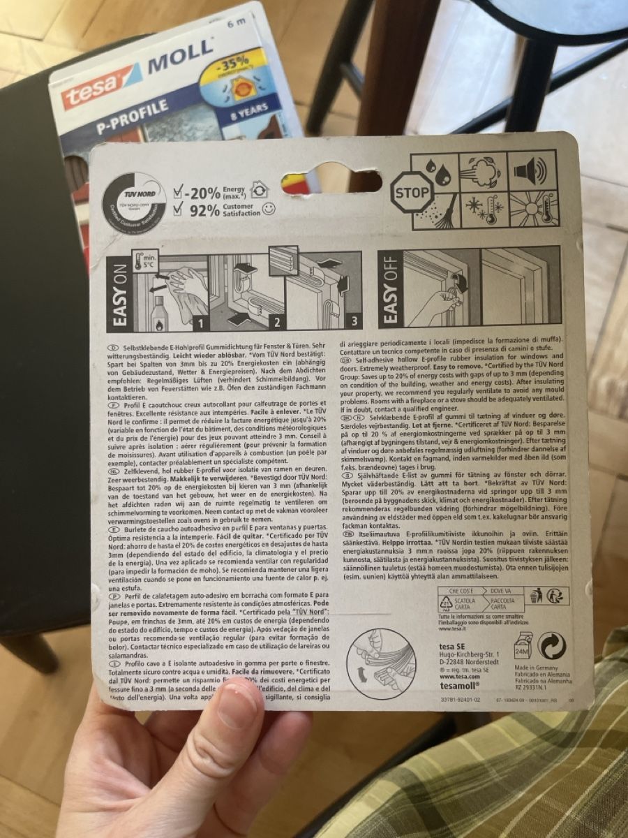 Sanitär: Gummidichtung Fenster e-profil klein – Neu und originalverpackt aus Zürich von Princessmia 1