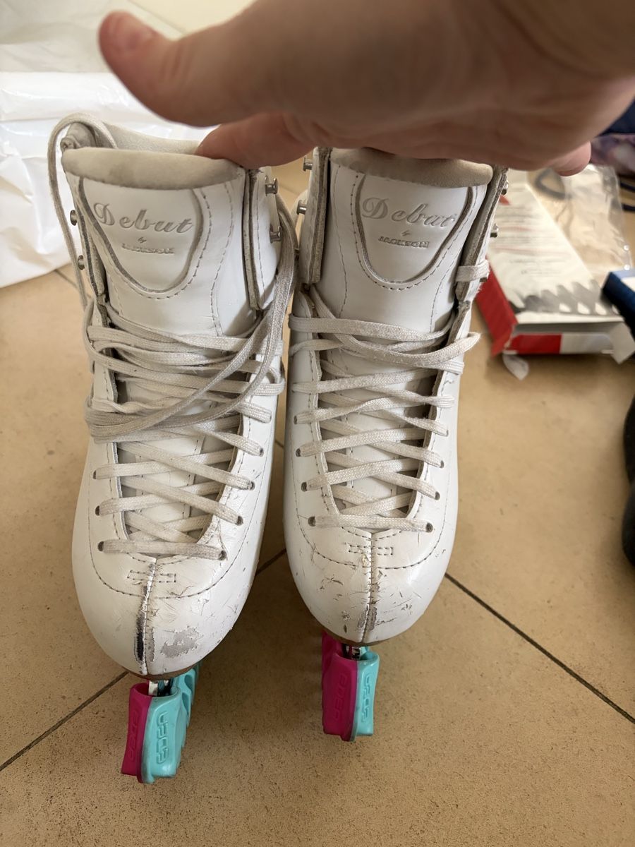 Pattini da ghiaccio: Eiskunstlaufschuhe Debut Grösse 34Weiss gebraucht – Usato da Urdorf venduto da Bettina026
