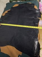 dunkelblaues Schafsleder, 0,6mm, 4 Stück
