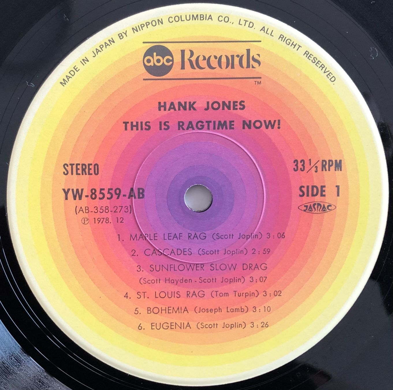 Vinyles: HANK JONES - THIS IS RAGTIME NOW! – D'occasion à Poliez-Pittet par Newtown-Records 3
