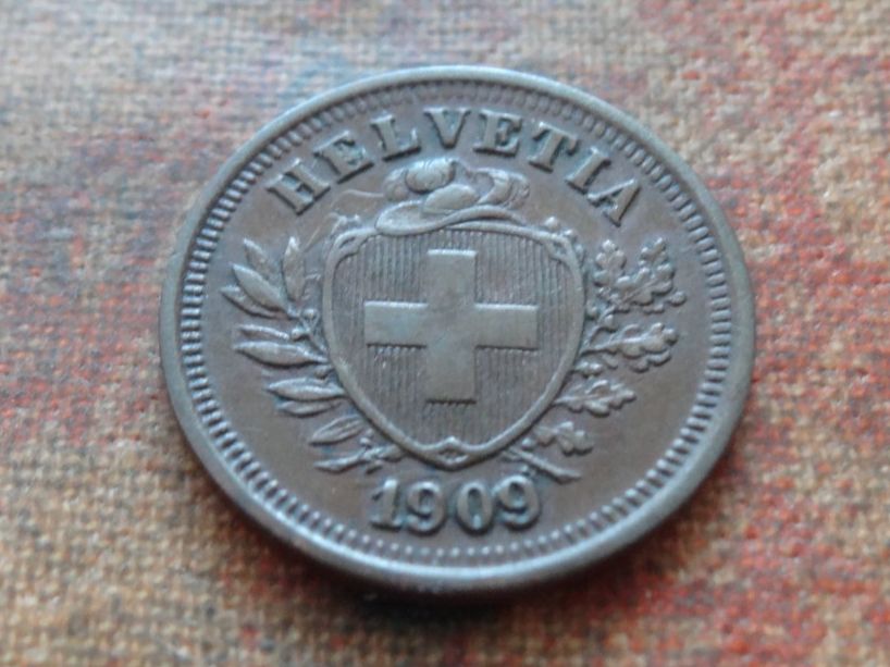 Tutti le monete: 1 Rp. 1909  (D) – Usato da Romanel-sur-Lausanne venduto da Swift13