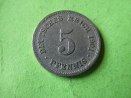 Dt. Reich 1901 F, 5 Pfennig