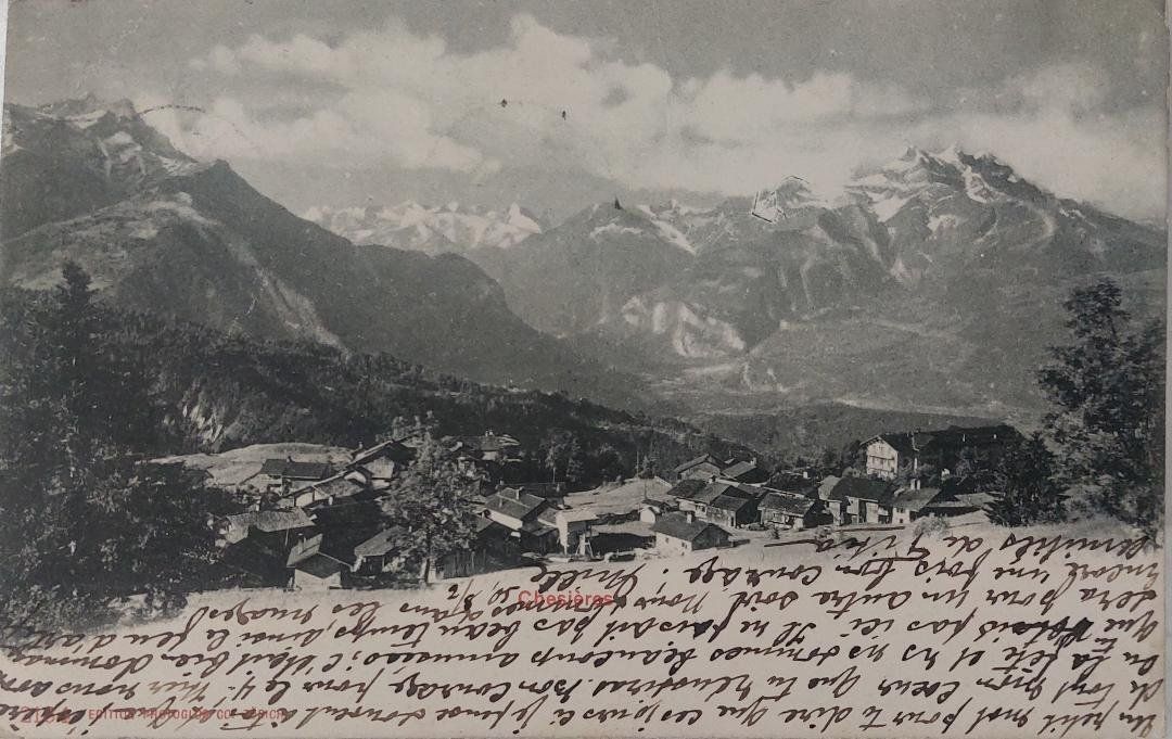 Cartoline postali: CHESIÈRES - 1905 – Usato da Delémont venduto da Domdom1
