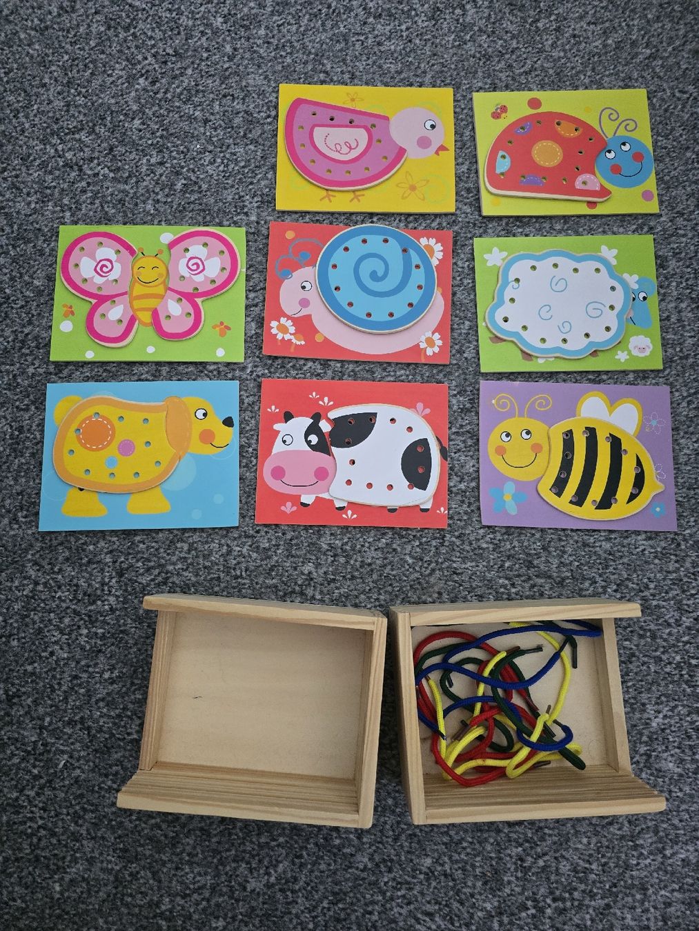 Spielzeuge: Kinder Schnürmodelle Tiere Holz – Gebraucht aus Unterentfelden von Panda-87