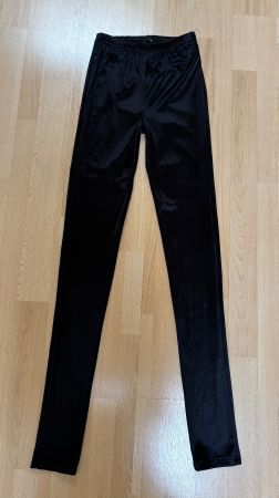 H&M - Neuw. Leggings - Satin-Look - schwarz - Grösse XS