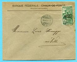 Brief Chaux-de-Fonds 1900 - Absender: Banque Fédérale