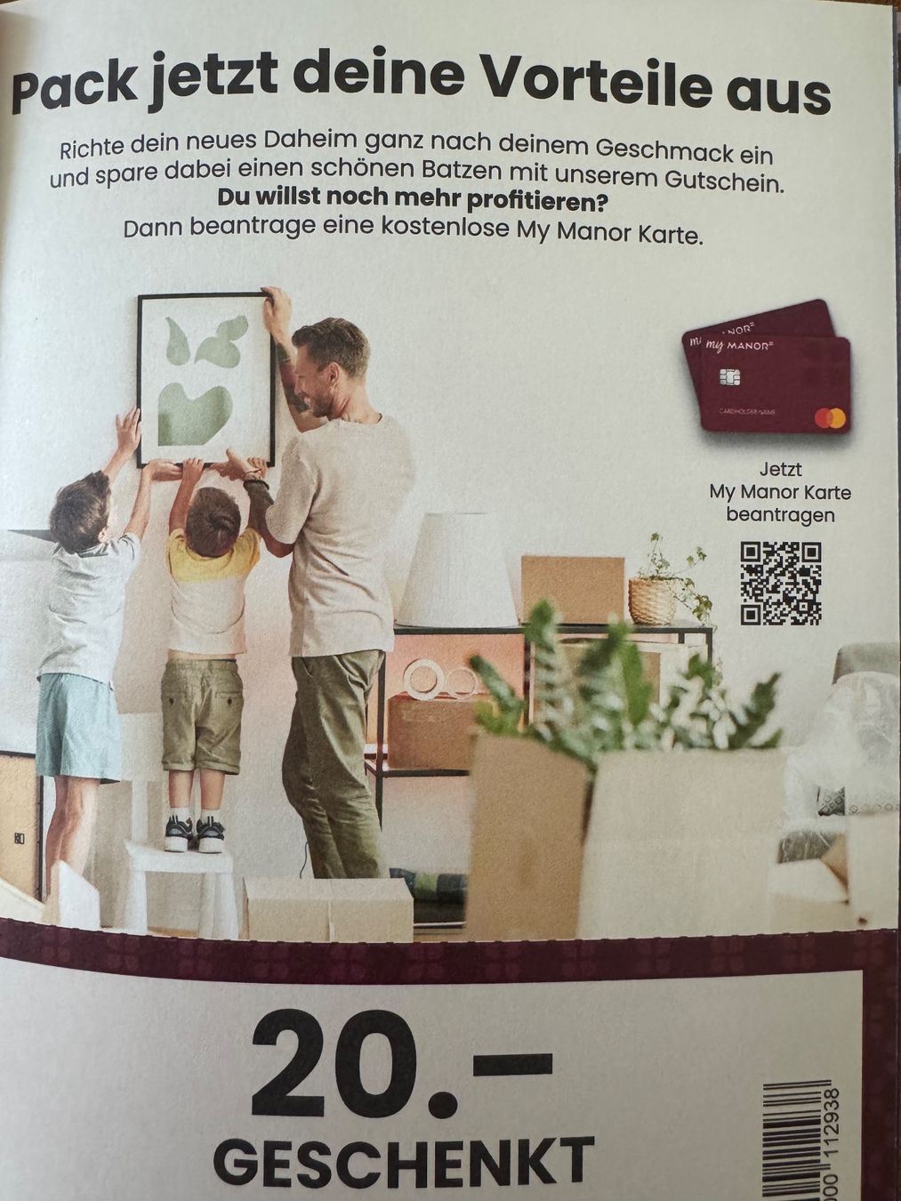 Manor Buoni: Manor Gutschein 20.- ab Einkaufswert 150.- – Usato da St. Gallen venduto da bubu61