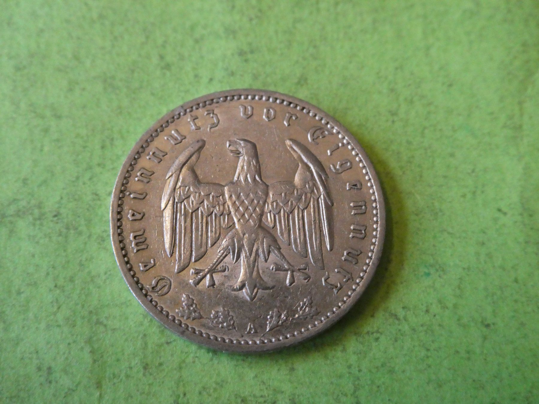 Tutti le monete: Dt. Reich 1934 A, 1 Reichsmark – Usato da Hinterforst venduto da Rohusri 1