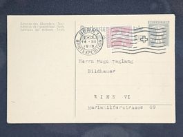CL23 Carte + Timbre Suisse 1918