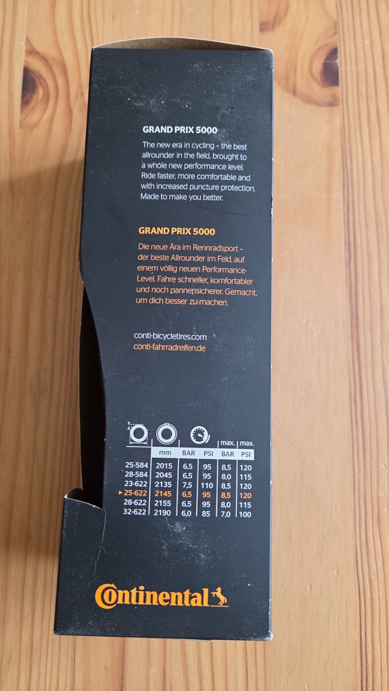 Continental Pneumatici & Ruote complete: Continental GP5000 25-622 – Nuovo e nell'imballaggio originale da Grüsch venduto da giatchen 1