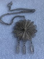 Filigran Silber Anhänger und Silber Kette, Silber