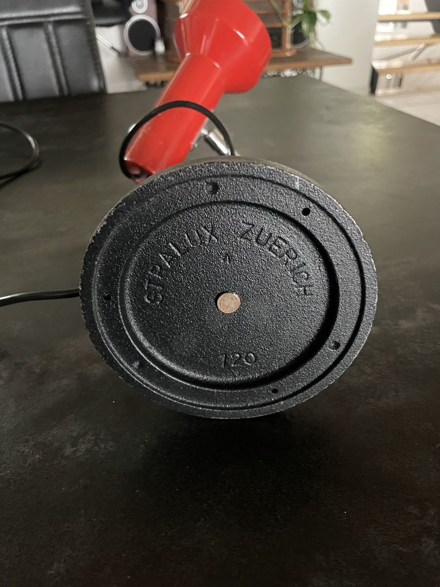 Lampen: Lampe de Bureau Vintage Rouge Stralux – Gebraucht aus Vallamand von Bricbracbroc82 6