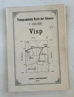 TOPOGRAPHISCHE KARTE 1:100000 VISP ÜBERDRUCK 1910