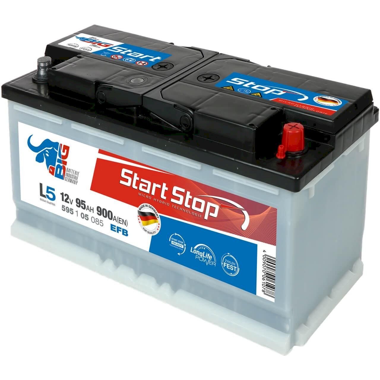 Batterie: BIG StartStop EFB 12V 95Ah Autobatterie – Nuovo e nell'imballaggio originale da Bottighofen venduto da zaap 1