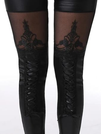 Geschnürte Gothic Leggins Gr S *neu*