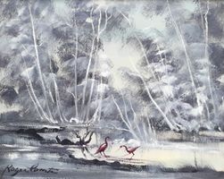 Roger Comte - les flamants roses