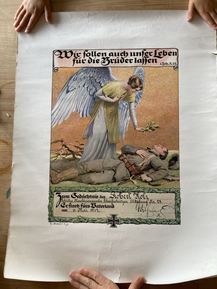 Grafica & Litografie: Schweizer Gedenkblatt 1914 – Difettoso da Herisau venduto da Sifgana