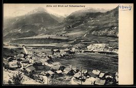 Zillis, Ortsansicht mit Blick auf Schams