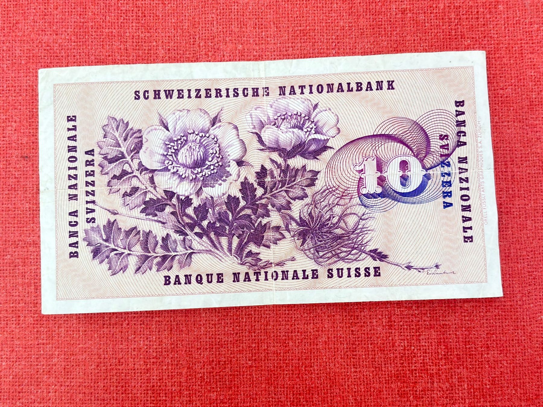 Banconote: 10 Franken Banknote 1968 gebraucht – Usato da Ormalingen venduto da digital09 1