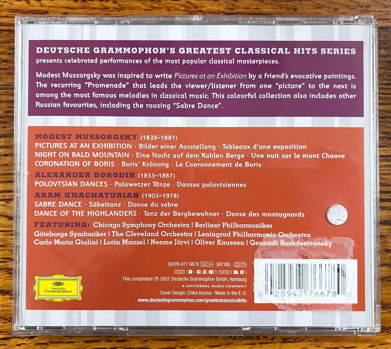 CD: PICTURES AT AN EXHIBITION MUSSORGSKY CD – Usato da Oftringen venduto da Vucki 1