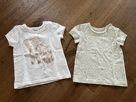 C&A 2 x T-shirt Baby Girl Größe 74