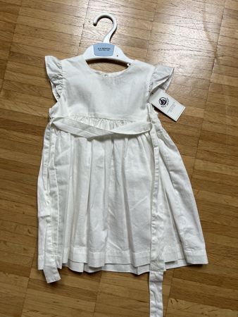 NEW Petit Bateau Weißes Sommerkleid Größe 24m 86cm